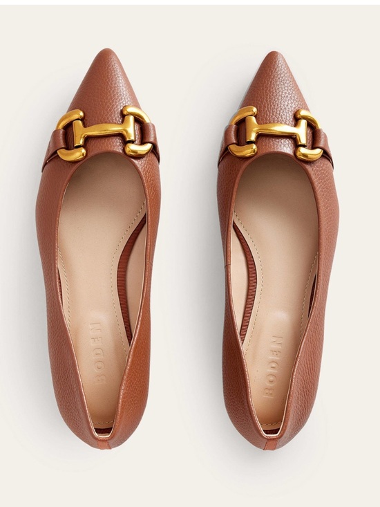 Boden Shoes - Boden Brown Iris Snaffle Ballet Flatstan
